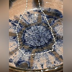 Jennifer Zeuner Sterling Silver and White Enamel Necklace